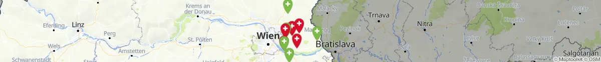 Kartenansicht für Apotheken-Notdienste in der Nähe von Markgrafneusiedl (Gänserndorf, Niederösterreich)